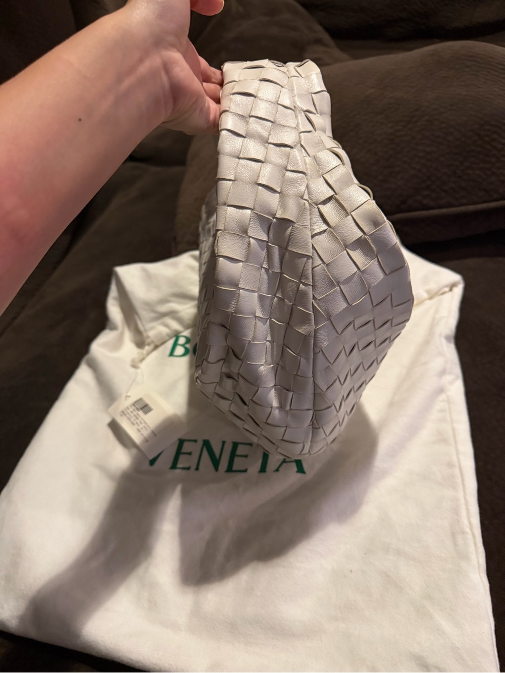 Bottega Veneta White Woven Shoulder Hobo - Picture 4 of 4